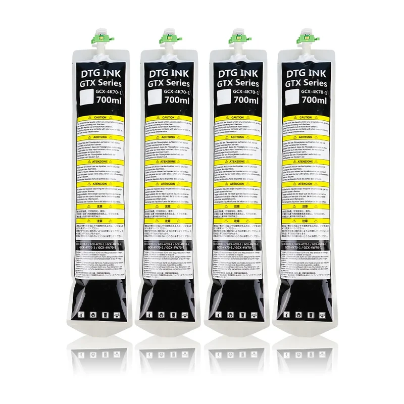 US Warehouse Shipping DTG Ink Pack GTX Pro 600 422 423 Printer DTG Ink Bag With Chip for Brother Printer Pigment Ink