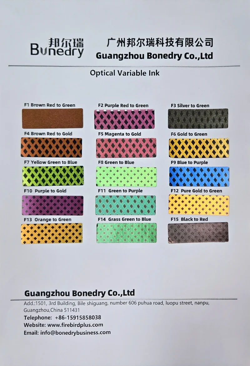 Optical Variable Security Ink 100ml F3 Silver to Green Color Changing Ink for High Precision Screen Printing