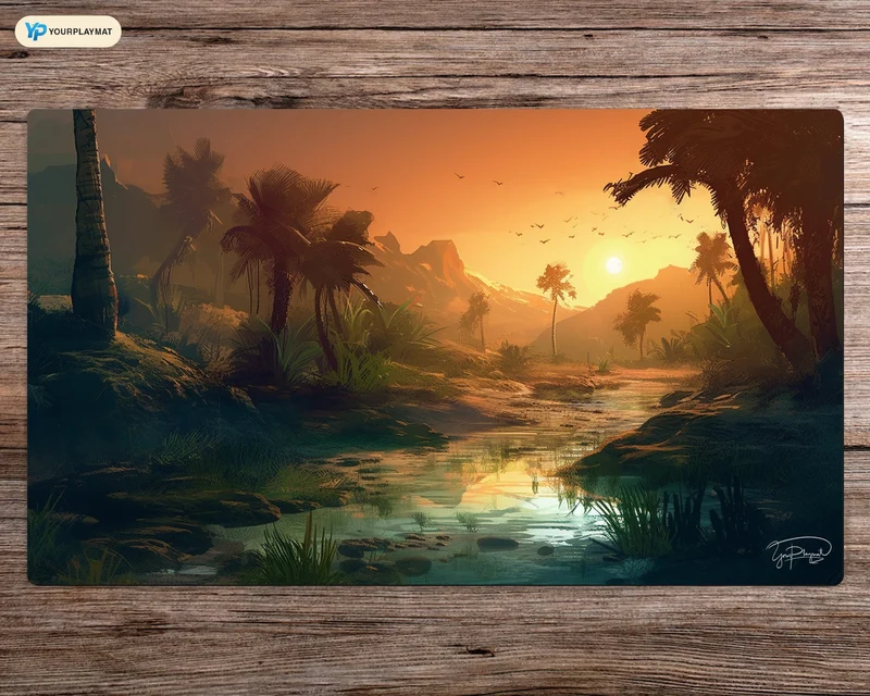 Oasis of Desolation - MTG Spielmatte - 24 x 14 inches - MTG Geschenke - MTG Zubehör - Magie Tischmatte