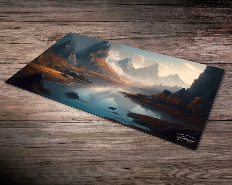 Mystic Mountain Retreat - MTG Spielmatte - 24 x 14 inches - MTG Geschenke - MTG Zubehör - Magie Tischmatte