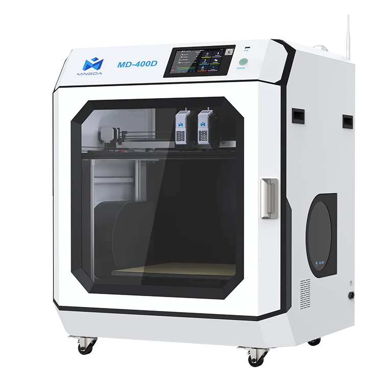 MD-400D Industrial 3D Printer Large Format FDM 400mm Dual Extruder Fast Printing Speed 3D Printing Machine Impresora 3D