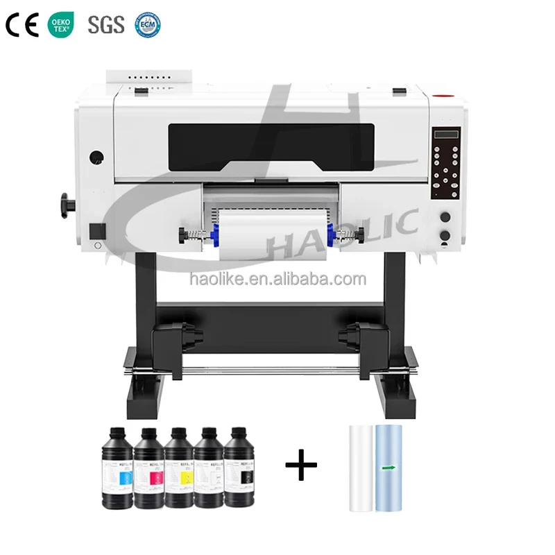 Free Shipping Haolic UV DTF Printer A3 Dual XP600 Heads with Laminator All in One Tumbler Wrap Bulk DIY Design Printer US Stock