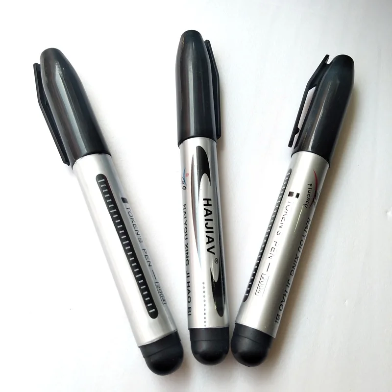 Wholesale 6mm Writing Width Waterproof Permanent Logistics Marker Pen Alcohol and Oil-Based for Paper Large Volume