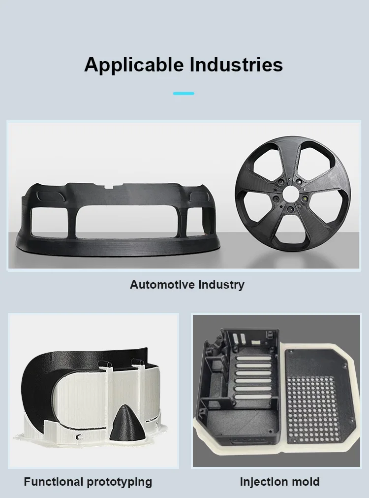 Mingda MD600D Professional Large High Temperature 3d Printers 600mm Industrial Plastic 3d Printer for Car Bumper