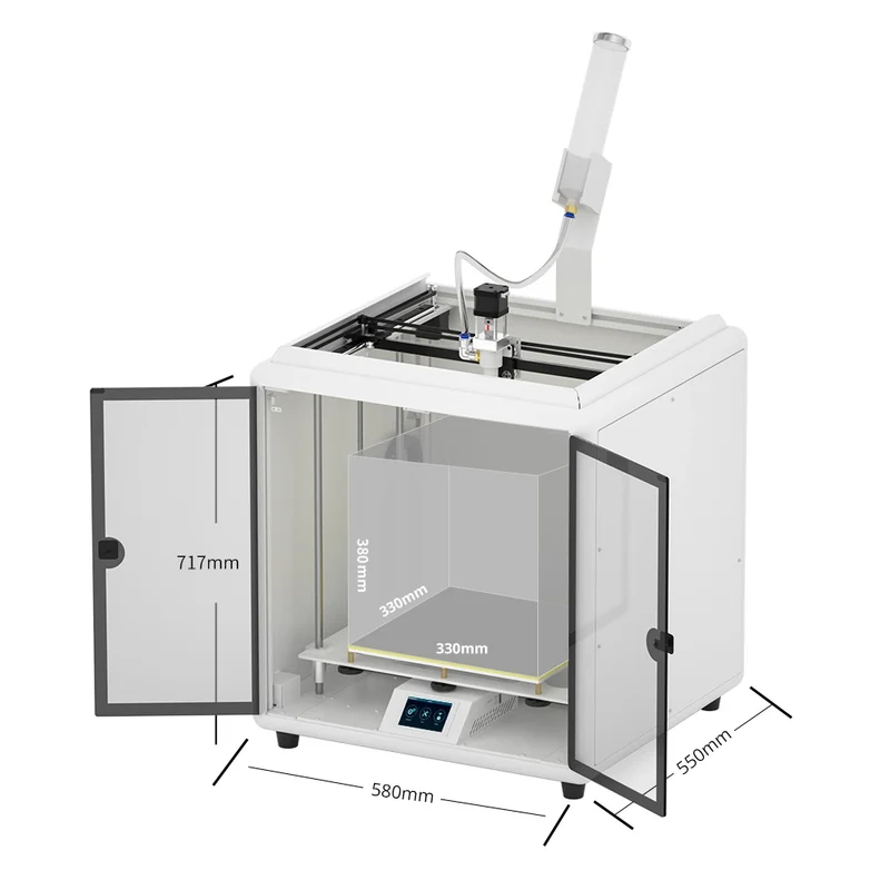 MOORE Fast Speed Ceramic Metal Prusa I3 Structure Clay 3D Printer Wholesale Pottery Machine Build Size 330*330*380mm