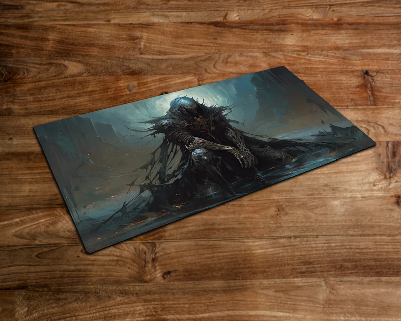 The Black King from Beyond - MTG Playmat - 24 x 14 inches -Playmat for TCG - Handcrafted