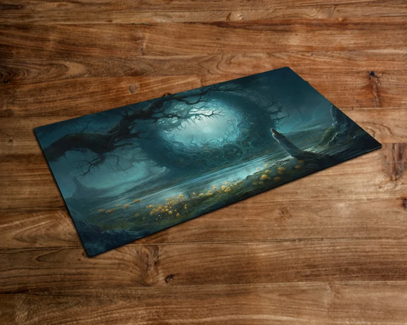 Lost in the Woods - MTG Playmat - 24 x 14 inches -Playmat for TCG - Handcrafted