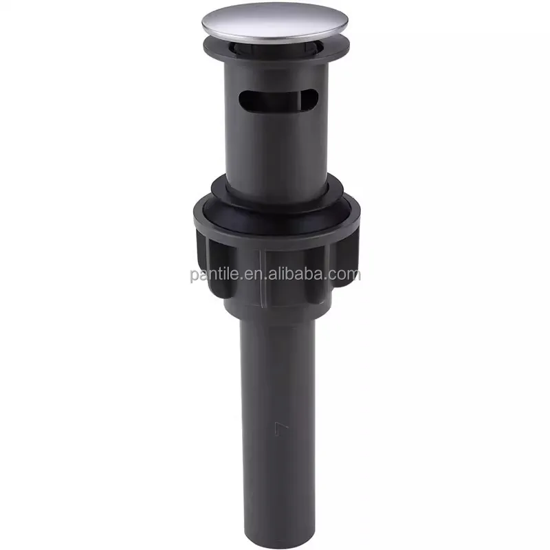 Bathroom Waste Drain Chrome Basin Drain Basin Sink Plug Strainer Filter Stopper Plastic Basin Drain