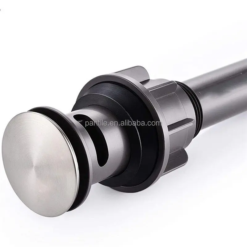 Bathroom Waste Drain Chrome Basin Drain Basin Sink Plug Strainer Filter Stopper Plastic Basin Drain