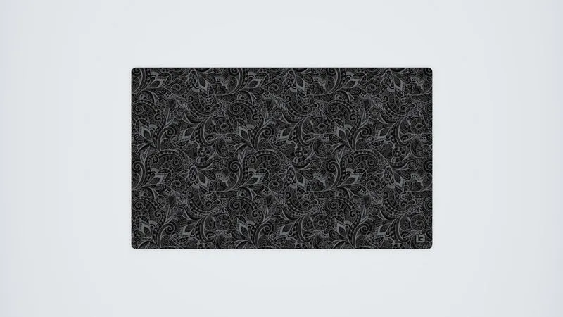 Florale - Schwarze Spielmatte
