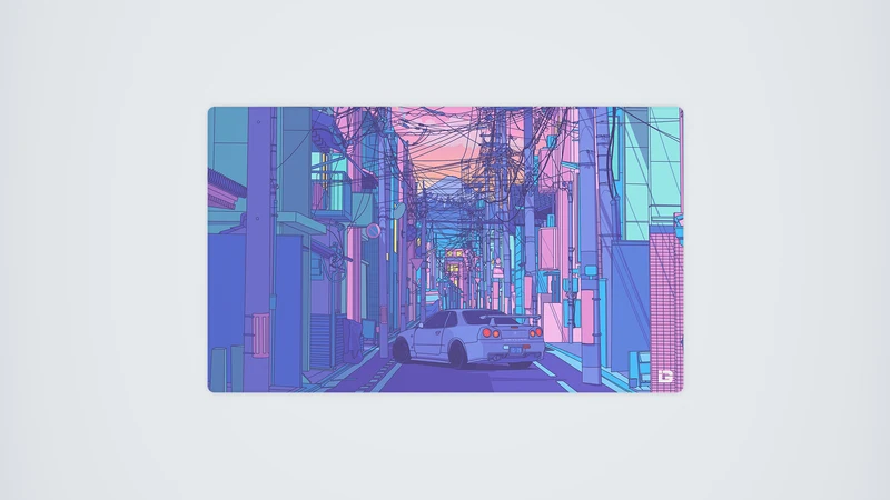 City Pop Skyline Spielmatte