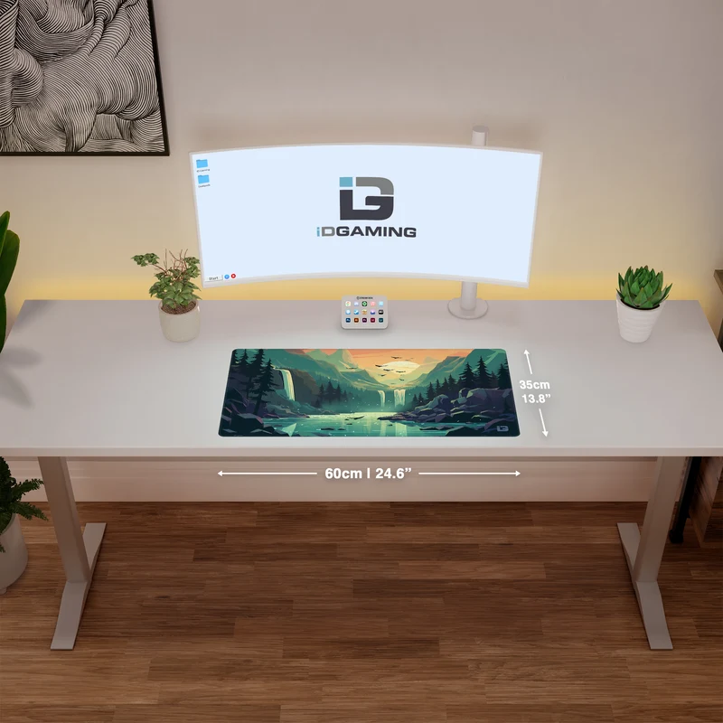 Grüne Sonnenuntergang-Spielmatte