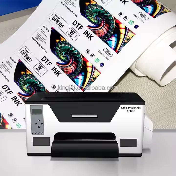 2025 New Xp600 Head A3 A4 Size Inkjet Sticker Printer Roll to Roll Label Printing Machine With Roll Film Label Printer