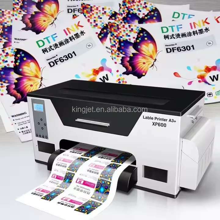 2025 New Xp600 Head A3 A4 Size Inkjet Sticker Printer Roll to Roll Label Printing Machine With Roll Film Label Printer