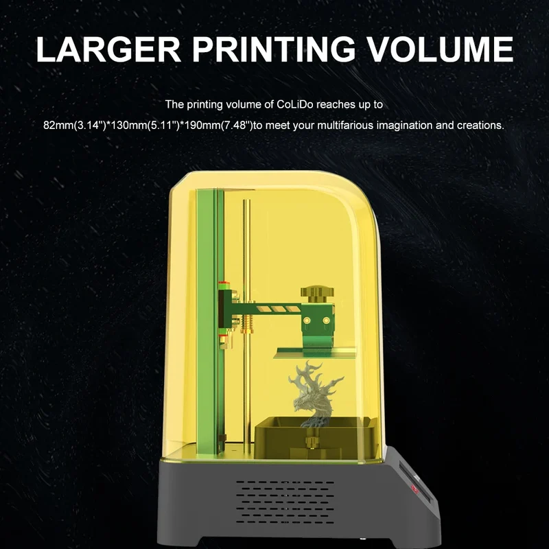 Professional High-Precision Large Volume 3D Printer UV-Blocking Cover LCD Display Fast Printing Speed Supports PLA Material New