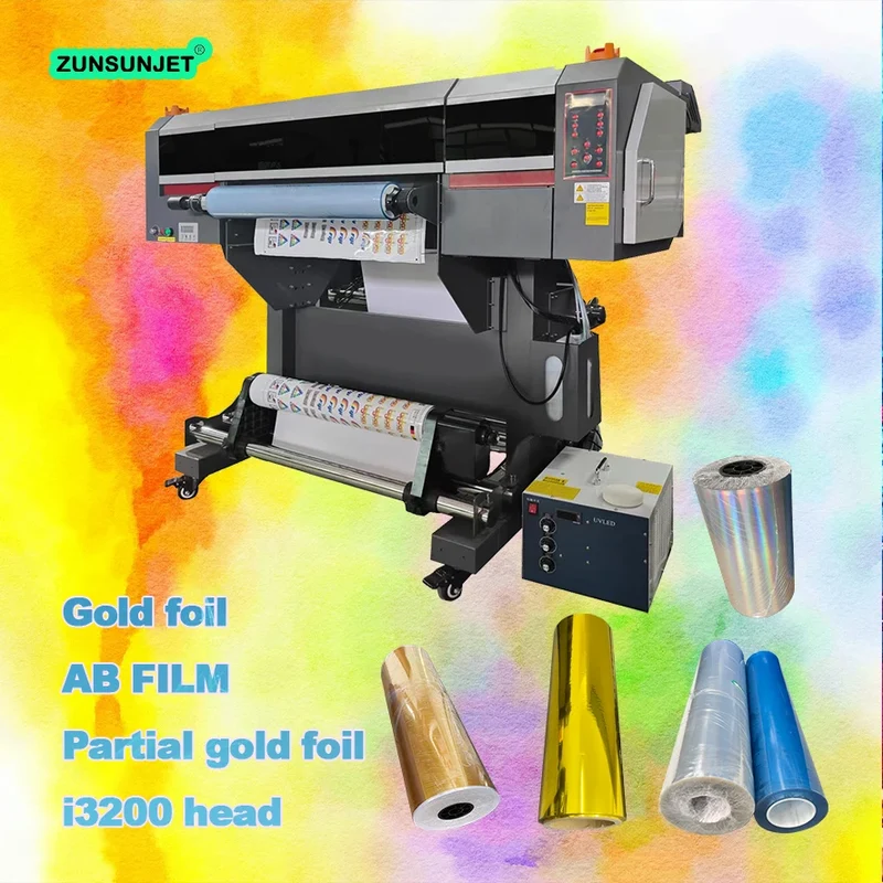 60 Cm Uv Dtf Gold Foil Printer Printing Ab Glue Varnish Embroidery Printer