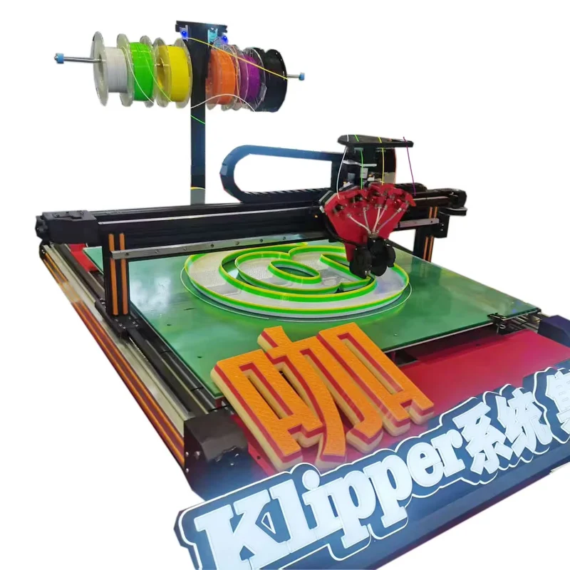 5-in-1 Large Industrial 3D Color Printer with 5 Extruders Wi-Fi Die Mold & PLA Material Support for 3D Printing
