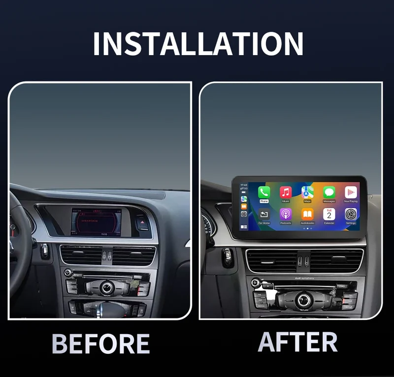 SENCH Wireless Carplay Adapter Portable Stereo Car Play Android Auto Multimedia for Audi A4 B8 A5 2009-2016