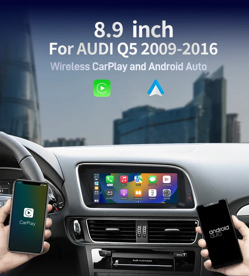 Touch Screen Wireless Radio Stereo Carplay Player Audio GPS Android Car Multimedia for Audi Q5