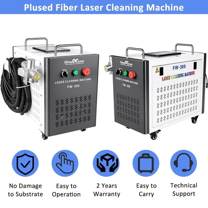 Scotle EU Warehouse 300W Air-cooled JPT 2mj 5mj 15mj Pulsed Laser Cleaning Machine Cleaner for Metal Wood Clean Oil/Paint Remove