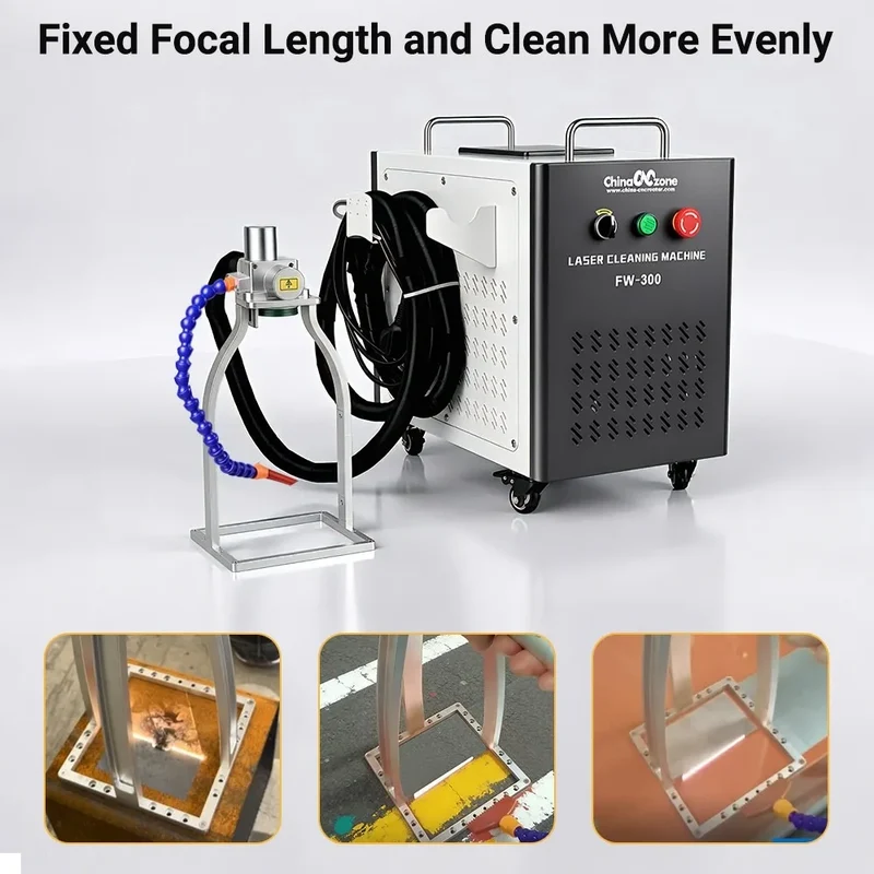 Scotle EU Warehouse 300W Air-cooled JPT 2mj 5mj 15mj Pulsed Laser Cleaning Machine Cleaner for Metal Wood Clean Oil/Paint Remove