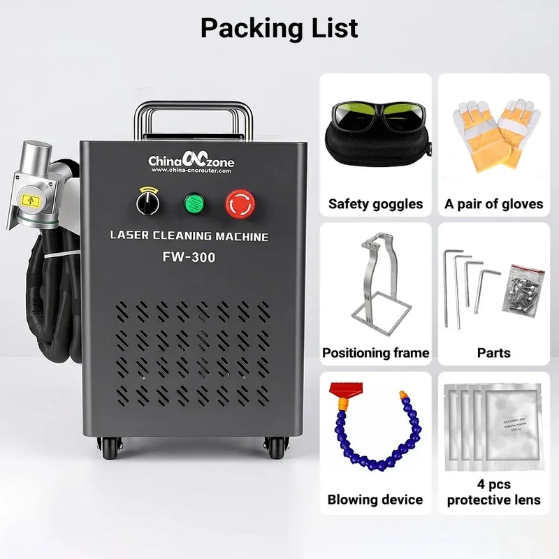 Scotle EU Warehouse 300W Air-cooled JPT 2mj 5mj 15mj Pulsed Laser Cleaning Machine Cleaner for Metal Wood Clean Oil/Paint Remove