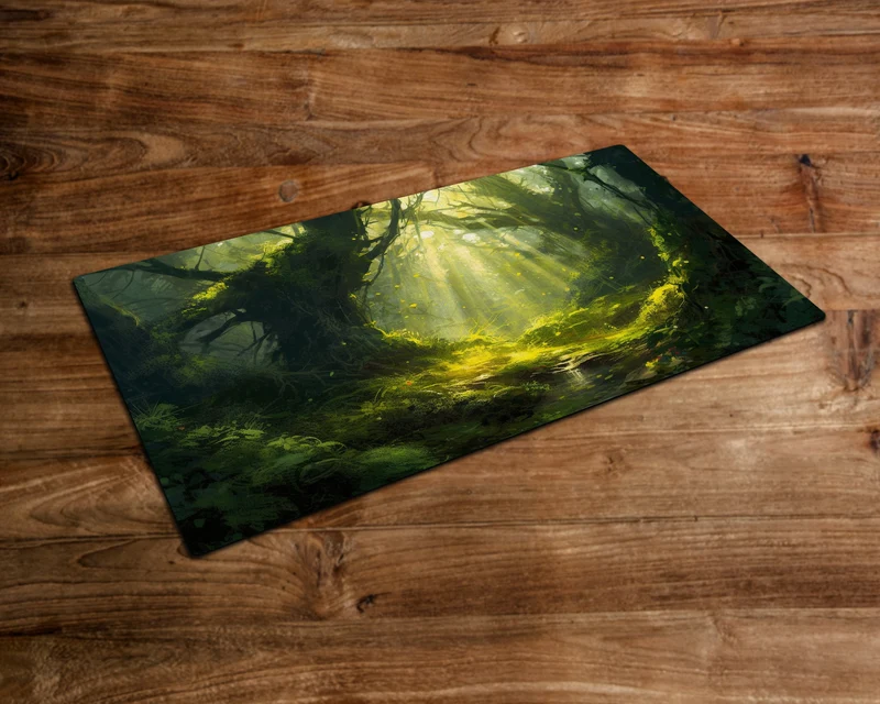 The Glowing Grove - MTG Playmat - 24 x 14 inches - MTG Gifts - Magic The Gathering Gifts - Stitched Playmat