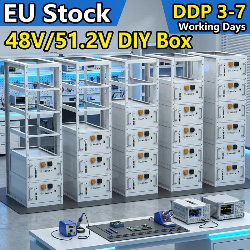Poland Stock 48V 280AH DIY Battery Case Lifepo4 Battery Box Suit for JK-V19 200A Pace JBD BMS for 280ah 314ah LiFePO4 Battery