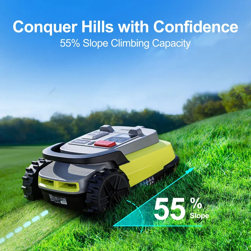 EU Sotcks UBHOME M10 Wireless Robot Lawn Mower, 1000m² ,with Full Frequency Band RTK+AI Vision and App Control Quiet Lawnmower