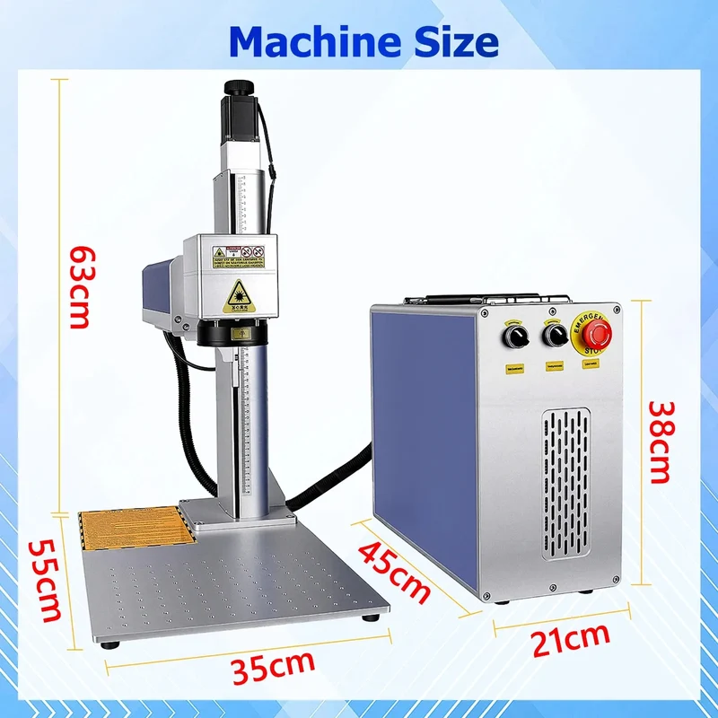 EU Stock Scotle Portable 60W JPT M7 MOPA BSL 2.5D XDING Fiber Laser Marking Machine for Relief Deep Metal Mark Engraving Maker