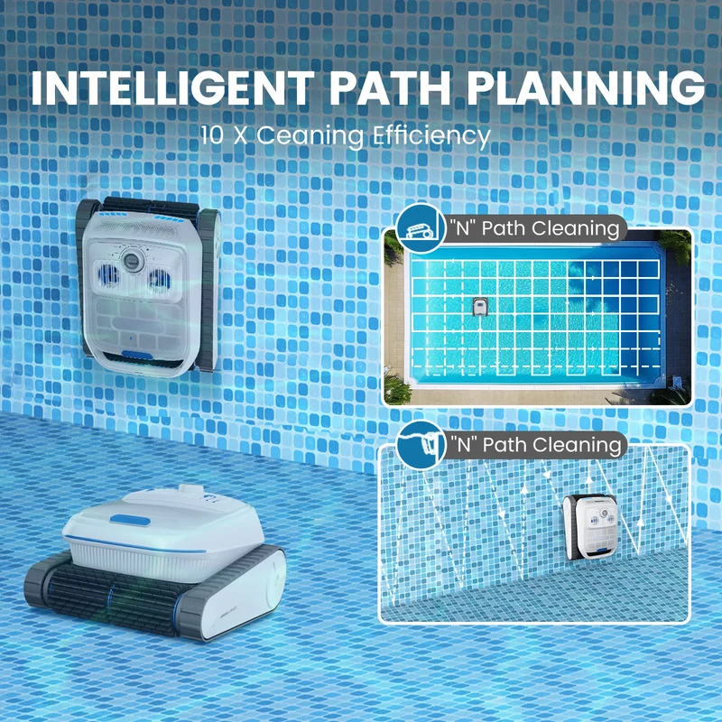 AIRROBO PC200 Cordless Swimming Pool Robot Automatic Climbing Wall Water Surface Smart Underwater Pool Robot Cleaner