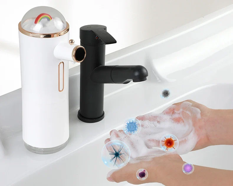 Rechargeable Smart Plastic Modern Bathroom Hand Sensor Touchless Dish Foam Automatic Liquid Soap Dispenser