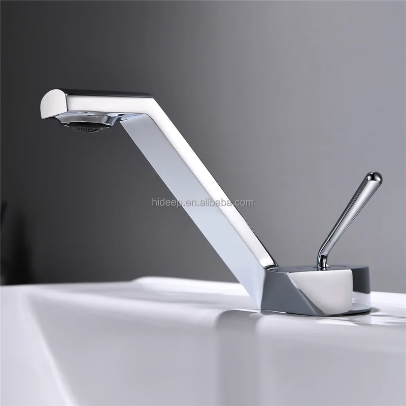 HIDEEP Brass Chrome/Black/Gold/Gray Modern Single Handle Single Hole Wall-Mounted Metered Bathroom Hot Cold Water Wash Faucet