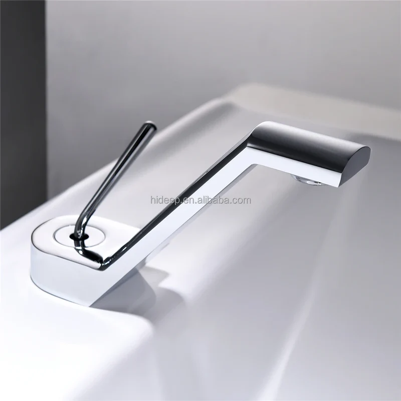 HIDEEP Brass Chrome/Black/Gold/Gray Modern Single Handle Single Hole Wall-Mounted Metered Bathroom Hot Cold Water Wash Faucet