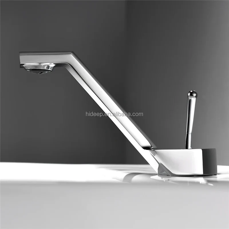 HIDEEP Brass Chrome/Black/Gold/Gray Modern Single Handle Single Hole Wall-Mounted Metered Bathroom Hot Cold Water Wash Faucet