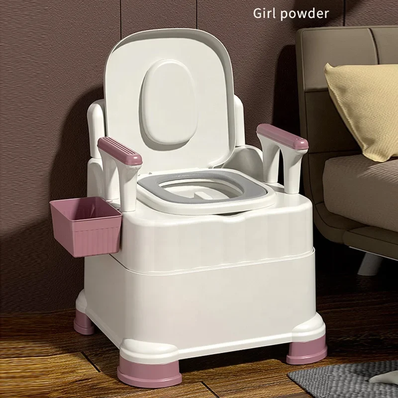 Portable Toilet Outdoor Camping Load Anti-slip Adult Children Mobile Toilet for Home Hospital Travel Plastic Toilet