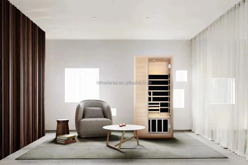 Steam Canadian Red Cedar Indoor Sauna Room OEM Custom-made One Person Sauna Heater Infrared Heating Panel