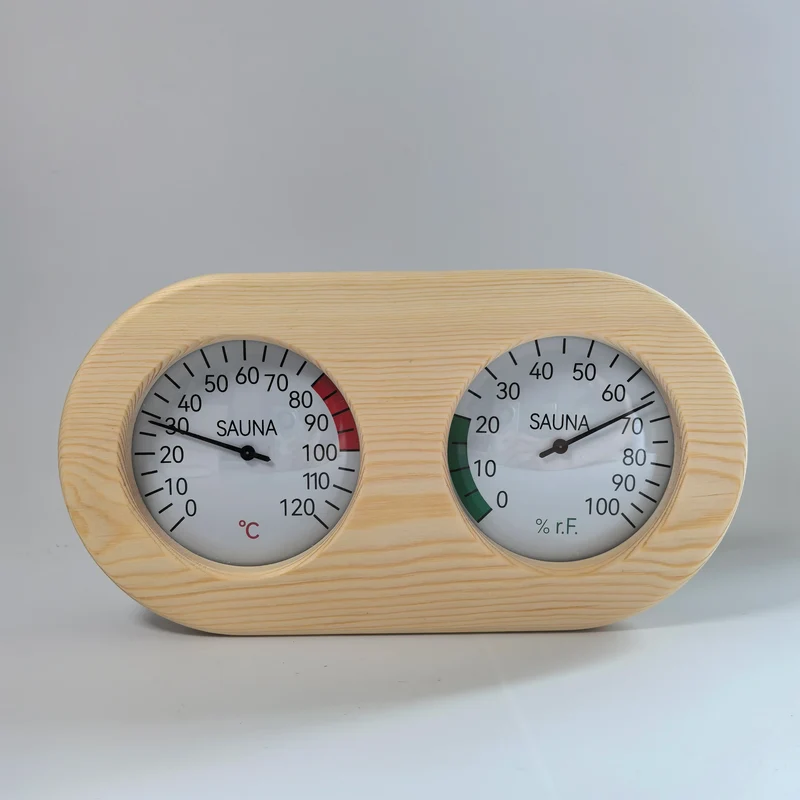 Harvia Sauna Wooden Hygrometer Thermometer Wall Mounted Sauna Hygrometer Sauna Accessories