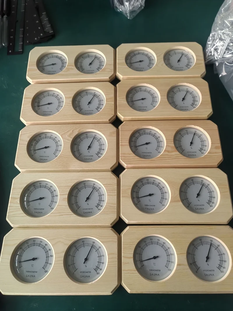 Harvia Sauna Wooden Hygrometer Thermometer Wall Mounted Sauna Hygrometer Sauna Accessories