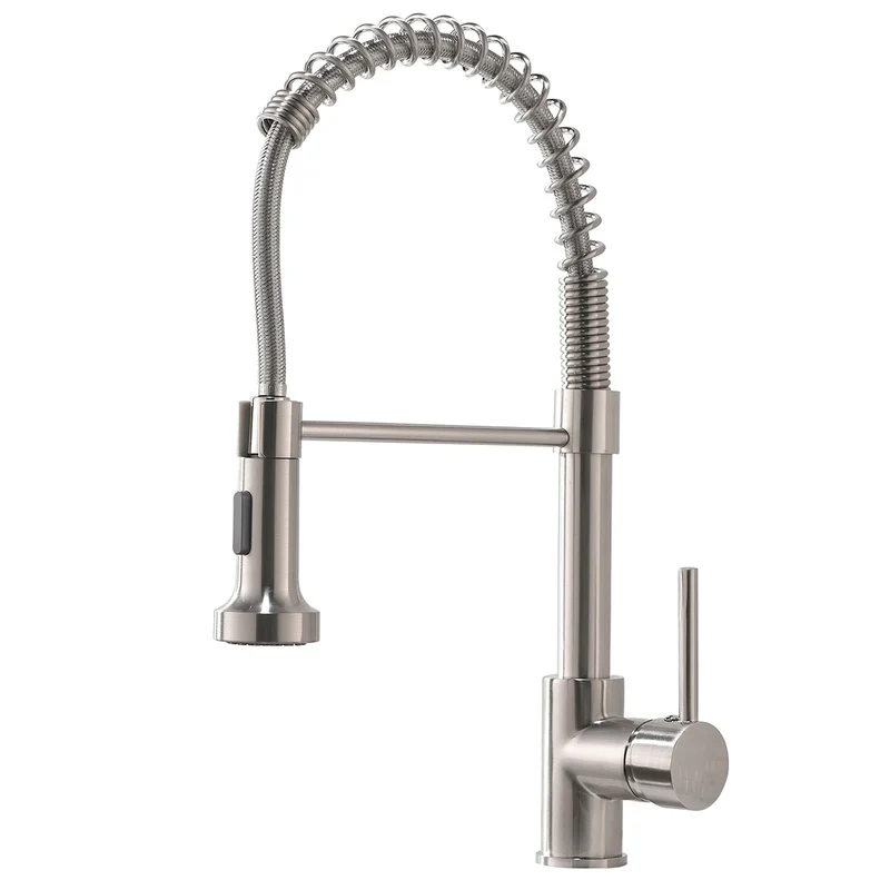 Modern Single-Handle Brush Nickel Faucet Water Saving Kitchen Lavatory Tap Ceramic Valve Single Hole Torneira Banheiro Brass