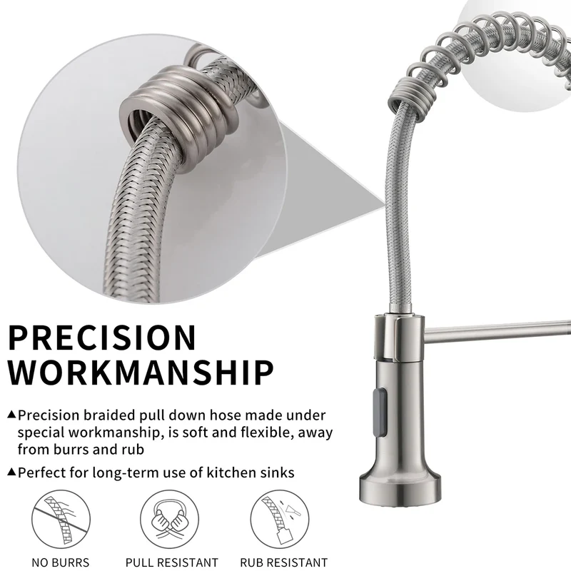 Modern Single-Handle Brush Nickel Faucet Water Saving Kitchen Lavatory Tap Ceramic Valve Single Hole Torneira Banheiro Brass