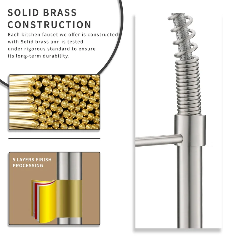 Modern Single-Handle Brush Nickel Faucet Water Saving Kitchen Lavatory Tap Ceramic Valve Single Hole Torneira Banheiro Brass