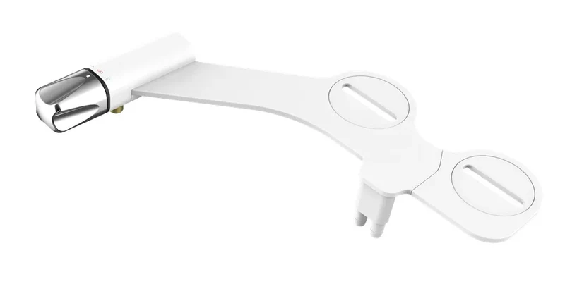 New Arrival Non-electric Slim Bidet Attachment Dual Nozzles Chrome Plated Detachable Floor Mounted Toilet Seat Bidet Women's