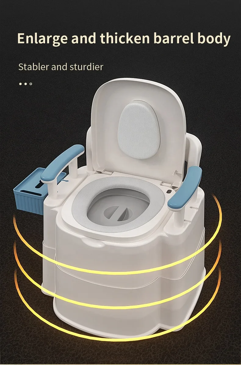 Factory Direct Portable PP Two Piece Toilet Elderly Pregnant Women Square Bowl S-Trap Drainage Outdoor Use Automatic Operation