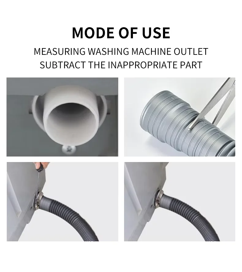 Thickened Universal Chinese Washing Machine Drain Pipe Multi-size Large-diameter Sewer Pipe for Kitchen Use 1.5M