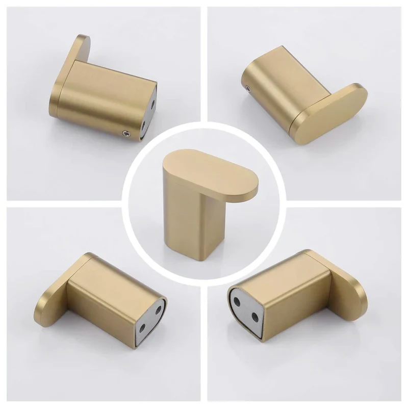 Modern Heavy Duty Wall Mount 304 Stainless Steel Brushed Gold Towel Hook Single Robe Hook Coat Hook for Bathroom Accessories