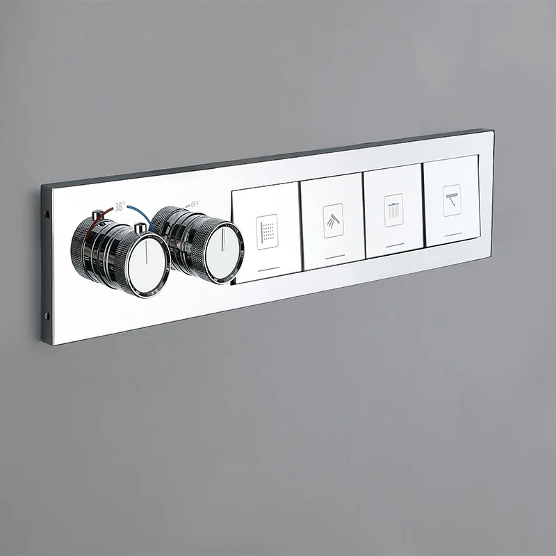 Homein Sanitary Ware, US Warehouse in Stock, Thermostatic Shower Set, Multi-function Bathroom Shower Set, Copper Material