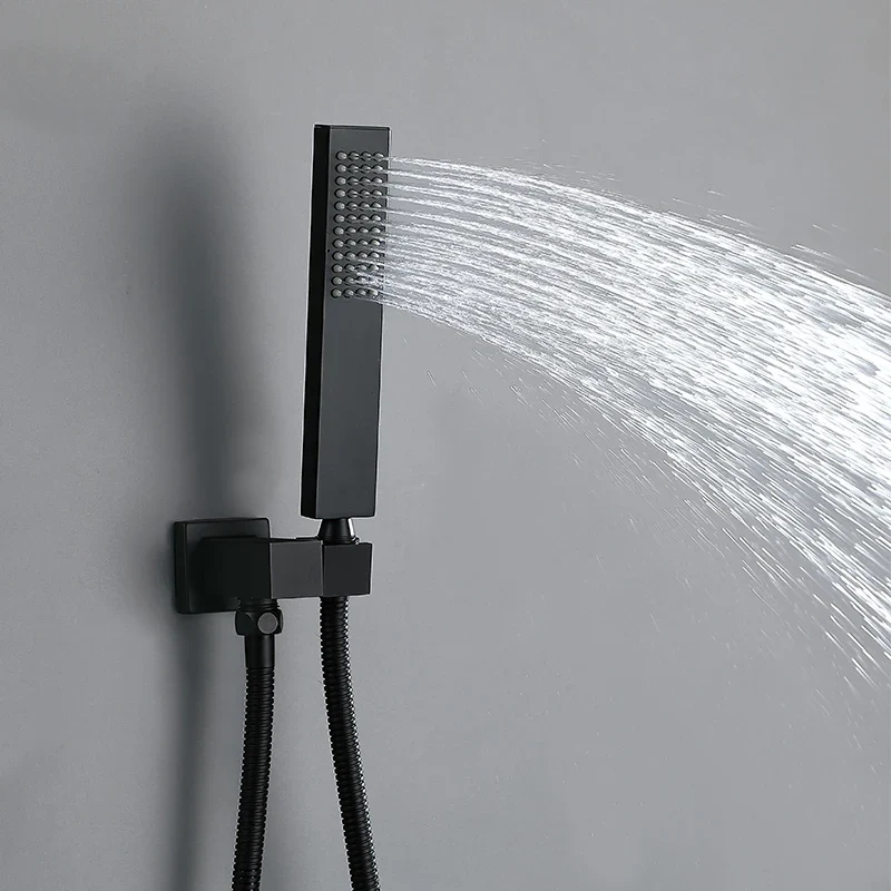 Homein Sanitary Ware, American Warehouse in Stock, Thermostatic Shower Set, Matte Black, Multi-functional Bathroom Shower Set