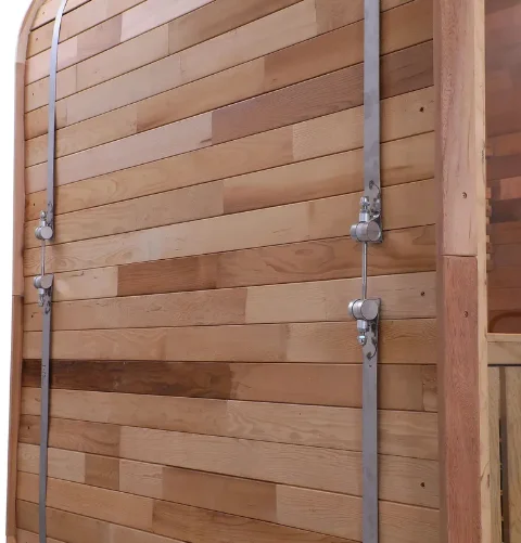 New Arrival Modern Design Wooden Outdoor Cube Sauna Cabin Red Cedar Wood Steam Sauna Room