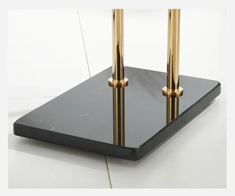 Modern Metal 3 Swivel Arm Towel Holder Rack Black Gold Freestanding Hand Towel Bar